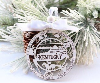 Personalized Christmas Ornament, Kentucky Wood Bluegrass Music, Tree Decorations, Memory Keepsake