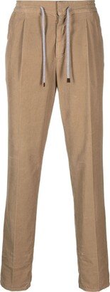 Tapered-Leg Corduroy Trousers-AA