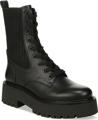 Women's Evina Lace-Up Knit Combat Boots