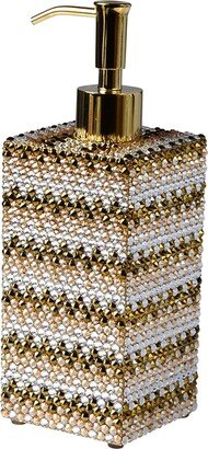 Biarritz Soap Pump with Swarovski Crystals, Gold