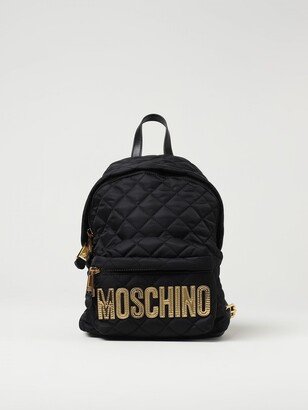 quilted nylon backpack with logo