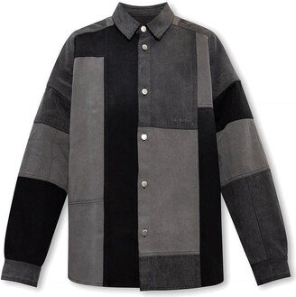 Patchwork Buttoned Denim Shirt Jacket