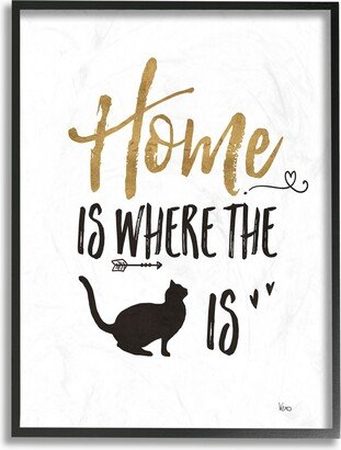 Cat Lover Typography Framed Giclee Art, 16 x 20