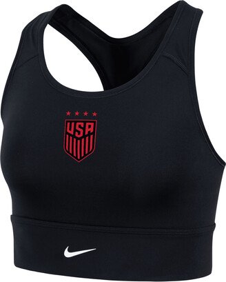 USWNT Women's Longline Sports Bra in Black