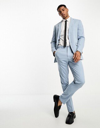 slim fit suit pants in light blue-AA