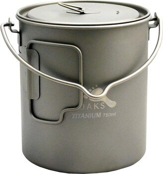 TOAKS 750ml Ultralight Titanium Camping Cook Pot with Bail Handle and Lid