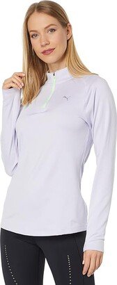 Run Cloudspun 1/2 Zip (Spring Lavender) Women's Clothing