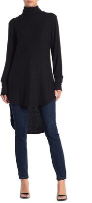 GO COUTURE Turtleneck High-Low Tunic Sweater