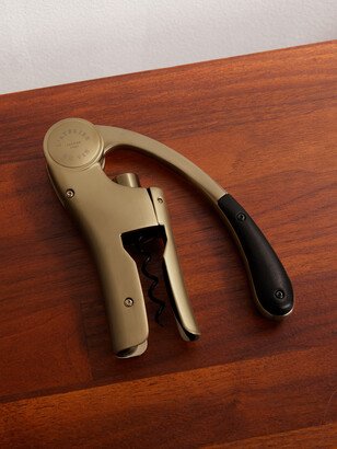 Oeno Motion Nomad Gold-Tone and Leather Corkscrew Set