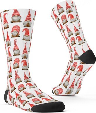 Socks: My Gnomes Custom Socks, Red