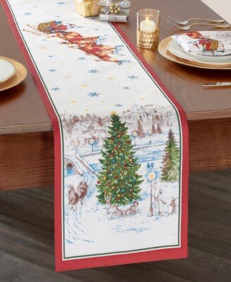 Santa's Snowy Sleighride Table Runner