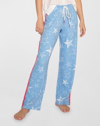 Star Spangled Straight-Leg Lounge Pants