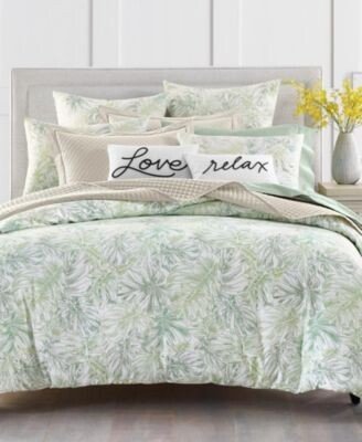 Damask Designs Printed Leaves Duvet Cover Sets Created For Macys