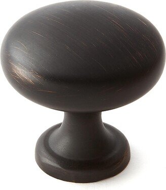 Cauldham 25 Pack Solid Round Kitchen Cabinet Knobs Pulls (1-1/8 Diameter) - Dresser Drawer/Door Hardware - Style R125 - Oil Rubbed Bronze - Oil rubbe