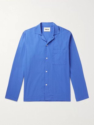 Camp-Collar Organic Cotton-Poplin Pyjama Shirt-AA