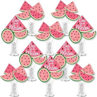 Big Dot of Happiness Sweet Watermelon - Fruit Party Centerpiece Sticks - Showstopper Table Toppers - 35 Pieces