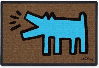 Keith Haring Barking Dog Bright Blue Doormat