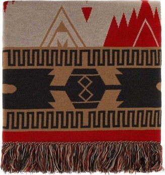 Icon Jacquard Fringed Blanket