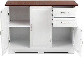 Buffet Storage Cabinet Kitchen Sideboard with 2 Drawers - 43.5'' x 16'' x 31''