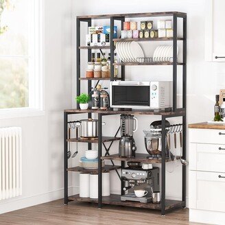 YUZHOU Kitchen Baker's Rack with 10 S-Shaped Hooks and Metal Frame