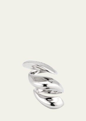 Silvertone Twisted Ring