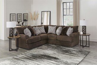 Coja McGinty 2-Piece Fabric Sectional, Brown