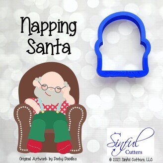 Napping Santa - Christmas Cookie Cutter/Fondant Clay