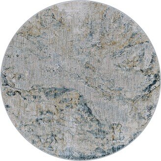 Brunswick Bwk-2309 6'7 x 6'7 Round Area Rug - Blue, Gray