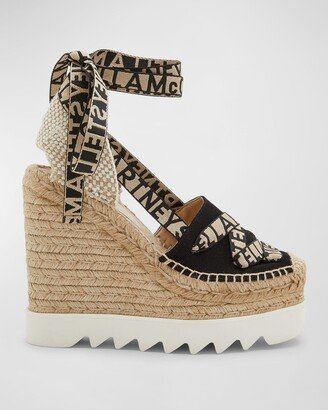 Gaia Organic Ankle-Wrap Platform Espadrilles