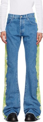 Sky High Farm Workwear Blue Painted Jeans