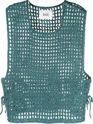 Tie-Fastening Crochet Vest