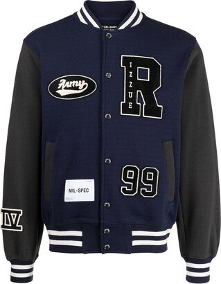 Press-Stud Logo-Patch Cardigan