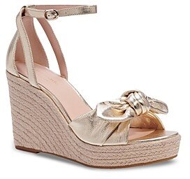 Women's Tianna Almond Toe Knotted Bow Espadrille Wedge Sandals