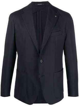 Single-Breasted Virgin-Wool Blazer-AH