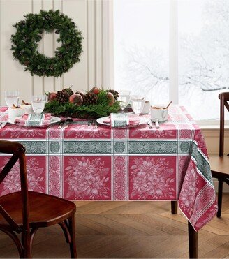 Poinsettia Plaid Jacquard Plaid Tablecloth, 52