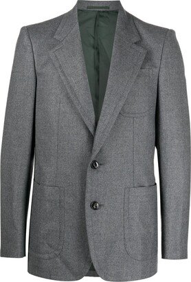 Single-Breasted Wool Blazer-BS