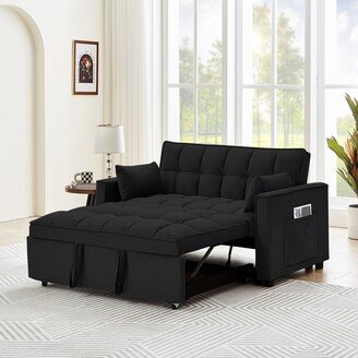 EKAR Sleeper Sofa/Couch Pull Out Sofa Bed,Modern Velvet Convertible Sleeper Sofa Bed, Small Love seat Sofa Bed for Living Room