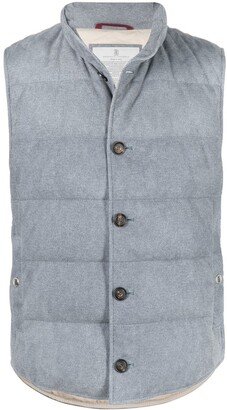 Padded Button-Down Gilet