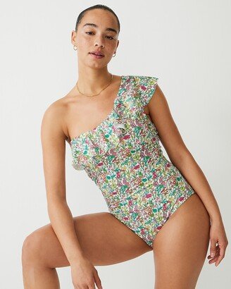 Ruffle one-shoulder one-piece swimsuit in Liberty® fabric