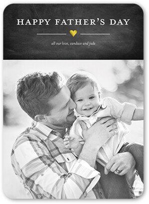 Father's Day Cards: Classic Chalkboard Father's Day Card, Grey, Standard Smooth Cardstock, Rounded