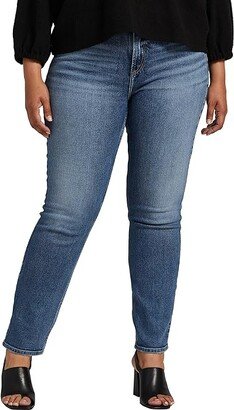 Plus Size Most Wanted Mid-Rise Straight Leg Jeans W63413SOC332 (Medium Indigo Wash) Women's Jeans