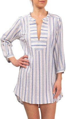 Hailey Stripe Cotton Pajama Tunic