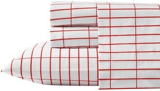 Pieni Tiiliskivi Cotton Percale 4 Piece Sheet Set, Full