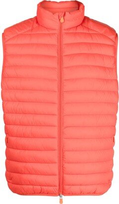 High-Neck Quilted Gilet-AB