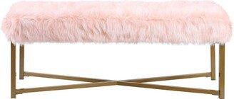 Faux Fur Rectangle Bench