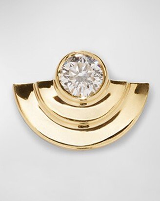 Petite Half-Round Diamond Staircase Stud Earring, Single