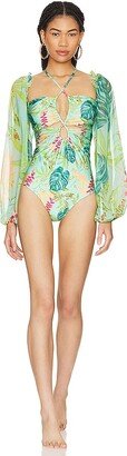 Tropicalia Laceup One Piece with Removeable Sleeves