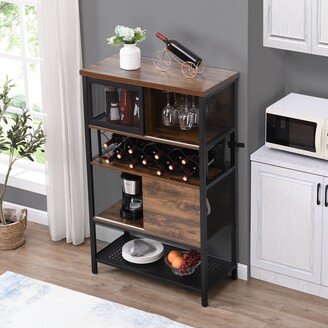 Bar Cabinet with Wine Rack