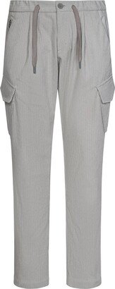 Straight-Leg Drawstring Cargo Trousers-AA