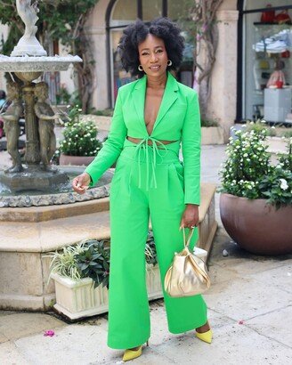 Women's Classic Green Wide Leg Pant by @kass_stylz